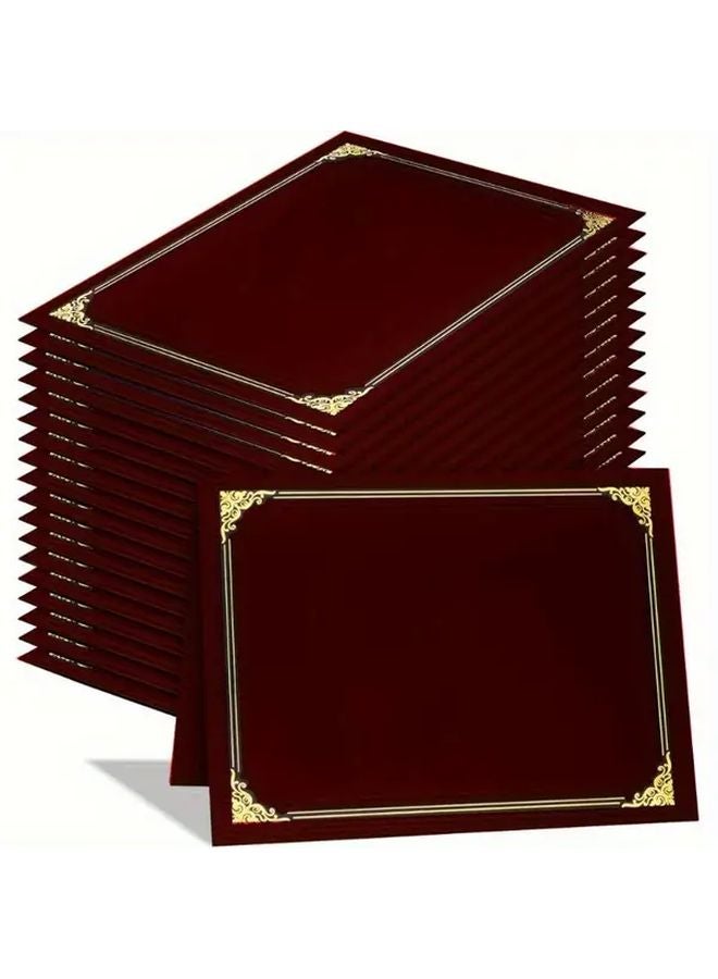 Blue Navy Diploma Cover With Golden Foil Border 40pcs For Letter Size 8 5x11 Certificates - Image 2